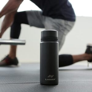 LADDER Sport Insulated Shaker Bottle, 21 oz Stainless Steel Metal Protein Shaker Bottle, Dishwasher Safe