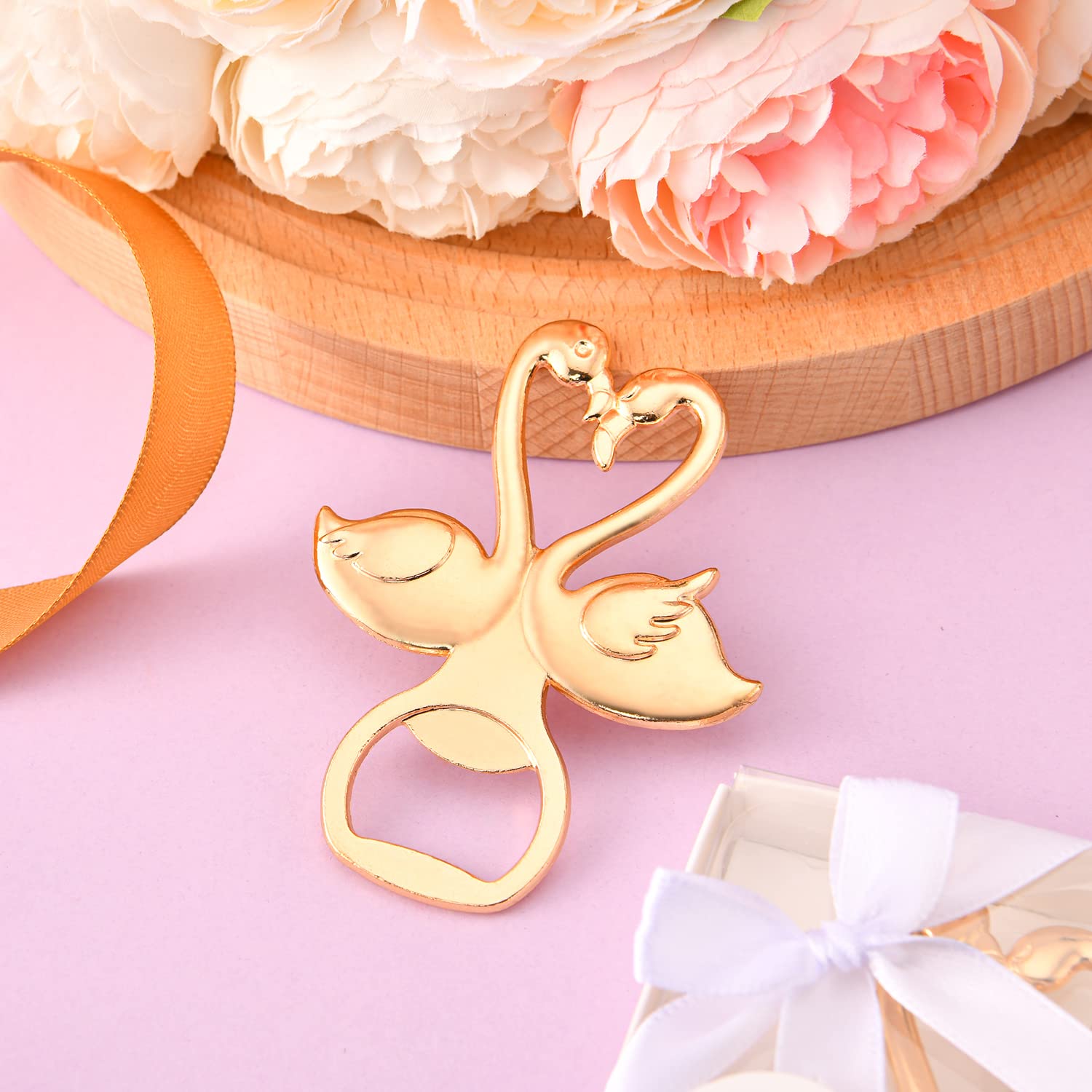 24Pcs Swan Bottle Openers for Wedding Favors,Bridal Shower Party Gifts or Baby Shower Souvenirs to Guests