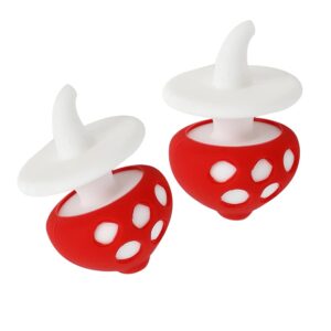 colorful silicone mushroom decoration covers stoppers (2pcs)