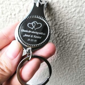 30pcs Personalized Bottle Opener Nail Clipper Keychain Versatile & Durable, Private Customized Party Favors Wedding Brewery Christmas Logo Engraved