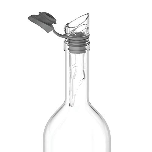 Host TILT MINI Variable Wine Aerator Pourer Spout - Reusable Wine Stopper for Wine Bottles, Gray