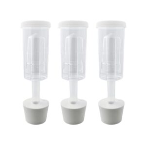 3ct. - 3 piece airlock with #7 stopper - set of 3 (cylinder airlock)