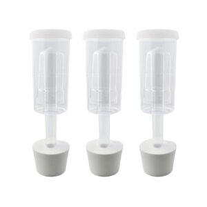 3ct. - 3 Piece Airlock with #7 Stopper - Set of 3 (Cylinder Airlock)