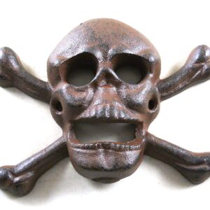 Cast Iron Wall Mounted Skull & Crossbones Bottle Opener