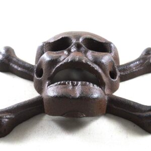 Cast Iron Wall Mounted Skull & Crossbones Bottle Opener