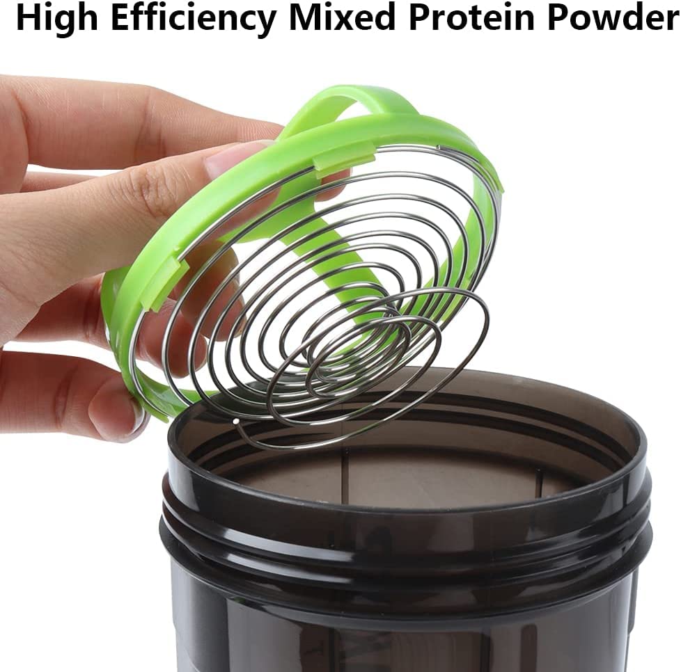 Protein Shaker Bottle for Protein Mixes, 17 OZ, Leak Proof | Easy Clean Up | BPA Free, Tasteless, Safe Material | Measurement in ML & OZ | Shaker Bottles for Protein Mixes (Green)