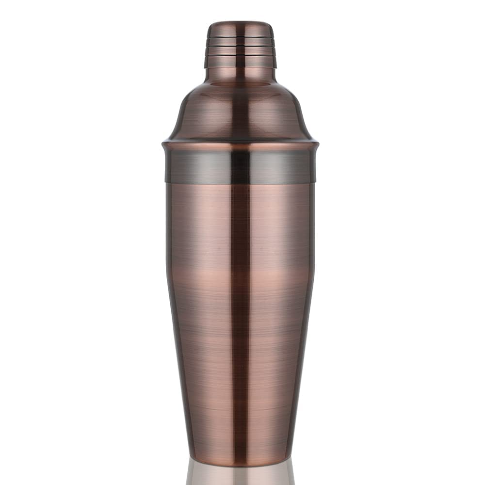 ETENS Cocktail Shaker Antique Copper & Bar Shaker, Martini Shaker Stainless Steel 24 oz with Built In Strainer for Bartending - Bartender Shaker Metal Mixed Drink Mixer | Margarita | Mixology