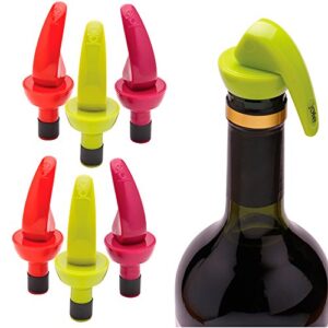 6 wine bottle stoppers preserver vacuum sealer expanding cork joie airtight top