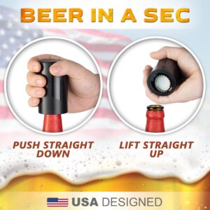 Automatic Beer Opener, Magnetic Bottle Caps Remover, Push Down - Pull Up w/No Cap Damage for Bottle Top Collectors by VinFlow5