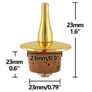 Bitter Bottles Pourer - Set of 4 pcs 20mm Diameter Gold Dasher Top with Cork Base (Gold)