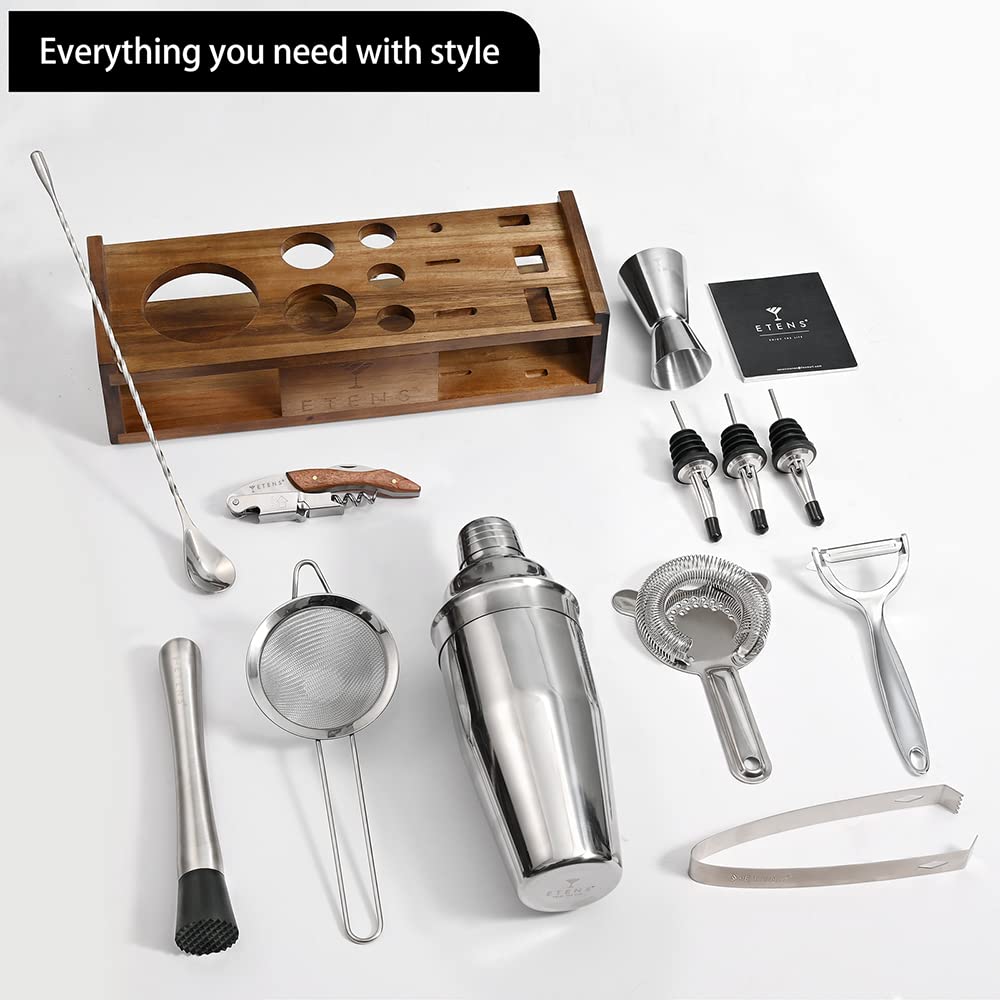 Etens Mixology Bartender Kit, House Warming Gifts New Home Bar Accessories | Cocktail Shaker Set Martini Bar Tools Sets | Drink Mixing Mixer Bartending Barware | Housewarming Gifts for New House