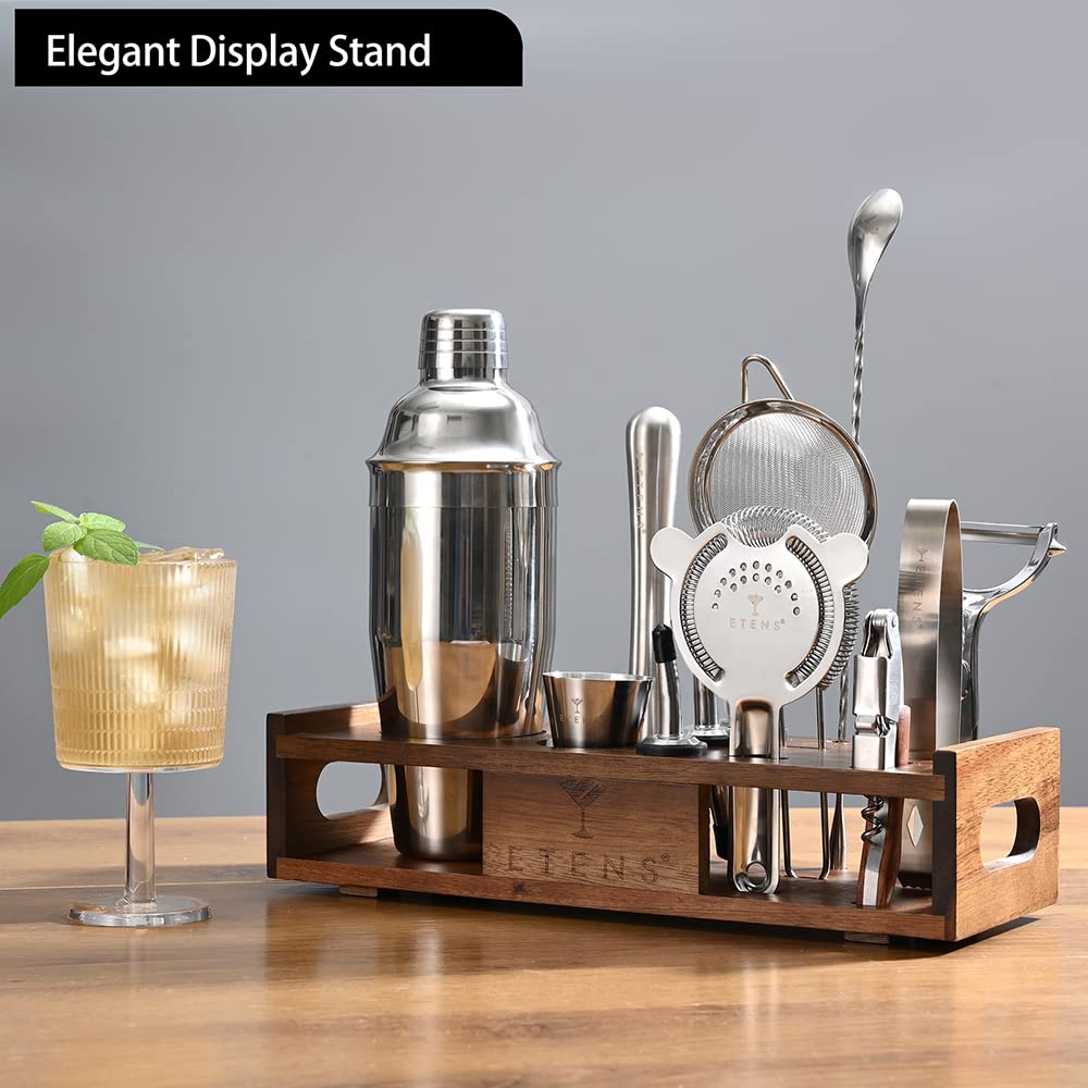 Etens Mixology Bartender Kit, House Warming Gifts New Home Bar Accessories | Cocktail Shaker Set Martini Bar Tools Sets | Drink Mixing Mixer Bartending Barware | Housewarming Gifts for New House