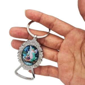 Guardian Angel Watching Kids Bottle Opener Elegant Keychain Party Favor Bautizo Recuerdos Wedding Communion Baptism Christening - 12 PCS