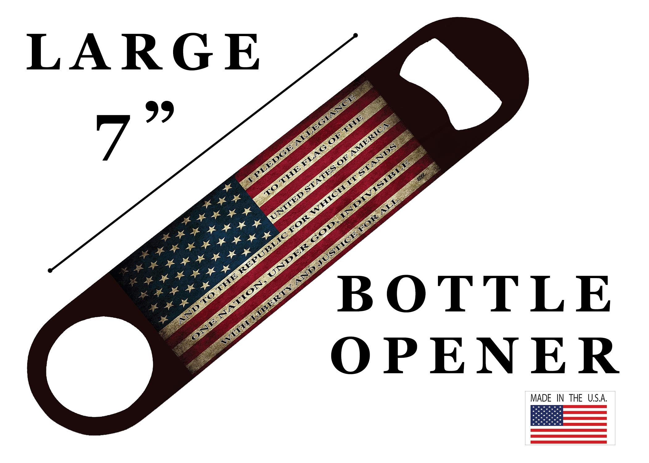 USA Flag Pledge of Allegiance Speed Bottle Opener Heavy Duty Gift Patriotic United State Of America US