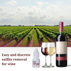 Just the Wine Sulfite Remover Drops (1-Bottles) Just 3 Drops in a Glass! Made in USA, White