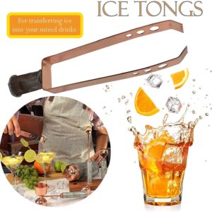 Galrose Dezigns Cocktail Shaker Set - 6 Bar Tools Bar Accessories Rustic Galvanized Iron Bar Set Rose Gold Trim - Mixology Bartender Kit with Stand. Unique Gift for 6th Iron Anniversary for Couple