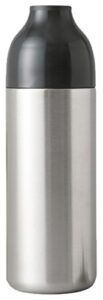 rabbit double walled twist-to-lock stainless steel cocktail shaker and strainer (black)