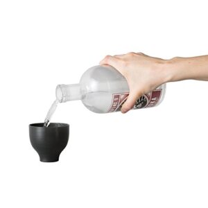 Rabbit Double Walled Twist-to-Lock Stainless Steel Cocktail Shaker and Strainer (Black)