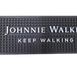 Johnnie Walker Bar Mat Keep Walking Scotch Whisky Spill Mat Rail Drip Mat - 19.25" x 3.5"