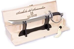 fox knives maniago, italy sommelier saber champagne sabre, nickel