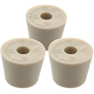 Drilled Rubber Stopper #6 (Set of 3)