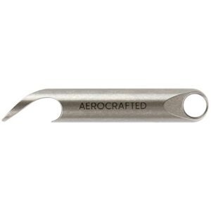 aerocrafted wingman bottle opener - titanium everyday carry, multifunctional beer opener and pry bar tool for keychains, made in the usa