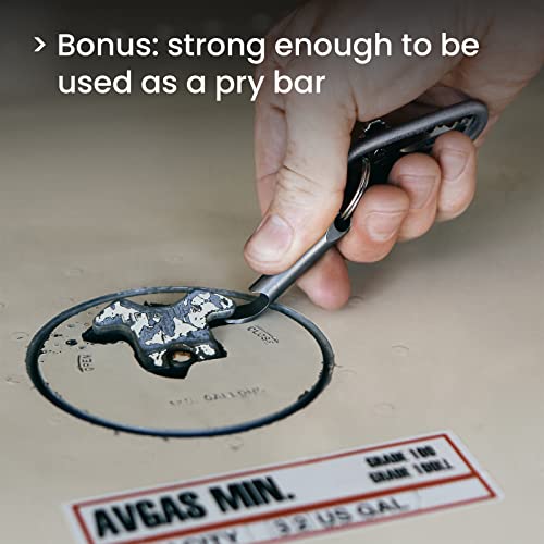 Aerocrafted Wingman Bottle Opener - Titanium Everyday Carry, Multifunctional Beer Opener and Pry Bar Tool for Keychains, Made in the USA