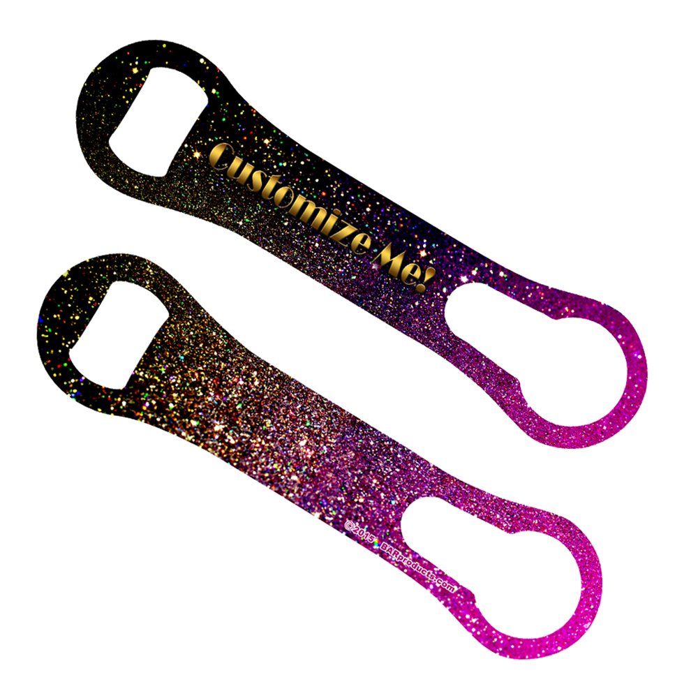 ADD YOUR NAME V-ROD® Bottle Opener – Glitter - PinkBlack