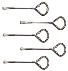 5 pack church key bottle opener, bottle opening tool, church key can opener, hand-held steel church key pack of 5
