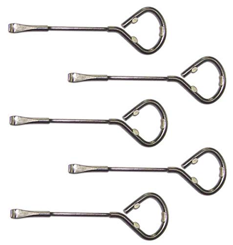 5 Pack Church Key Bottle Opener, Bottle Opening Tool, Church Key Can Opener, Hand-Held Steel Church Key Pack of 5