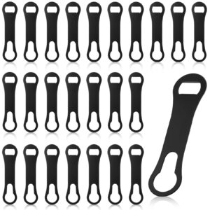 Meanplan 24 Pieces Bottle Opener Beer Opener Stainless Steel Bar Key Dog Bone Metal Speed Wine Bottle Opener and Pour Spout Remover for Party, Bar Bartender or Kitchen, 7.4 Inches (Black)