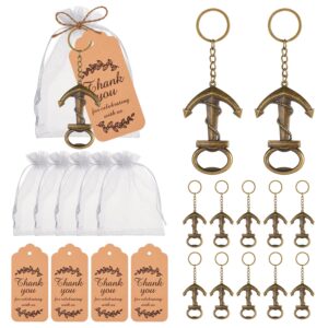 kagrbves 50 anchor bottle opener keychain for nautical wedding favors for guests bulk 50 or baby shower gifts,souvenirs for guests