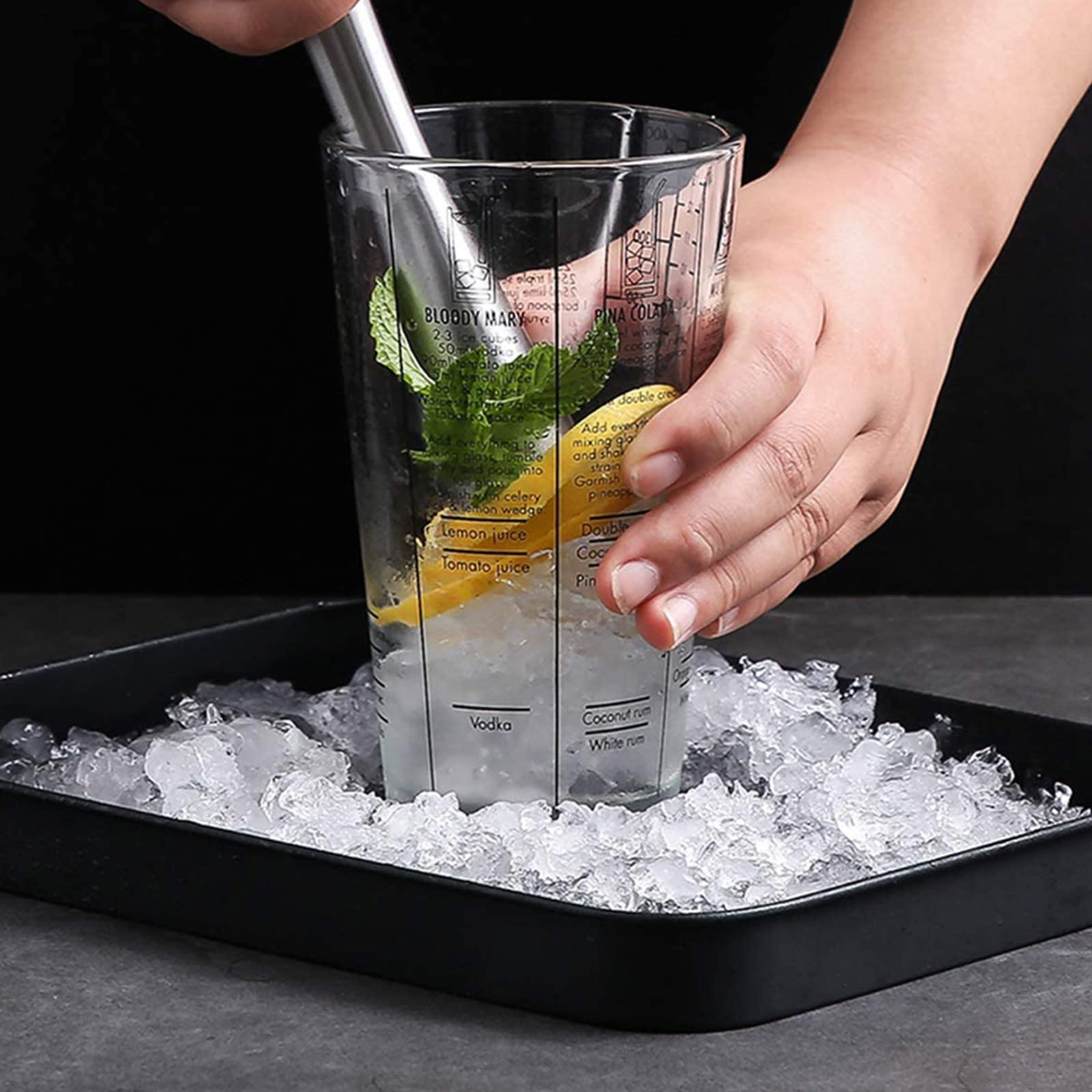 3 Pieces Stainless Steel Muddler for Cocktails,Mixing Spoon and Ice Tongs,Professional Bar Tools Bartender Set for Cocktails Mojitos Ice Fruit Drinks