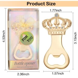 50 Pieces Gold Crown Bottle Opener Wedding Favors for Guests Bulk Crown Party Favor Baby Shower Birthday Souvenirs Decoration Guest Bridal Shower Anniversary Supplies