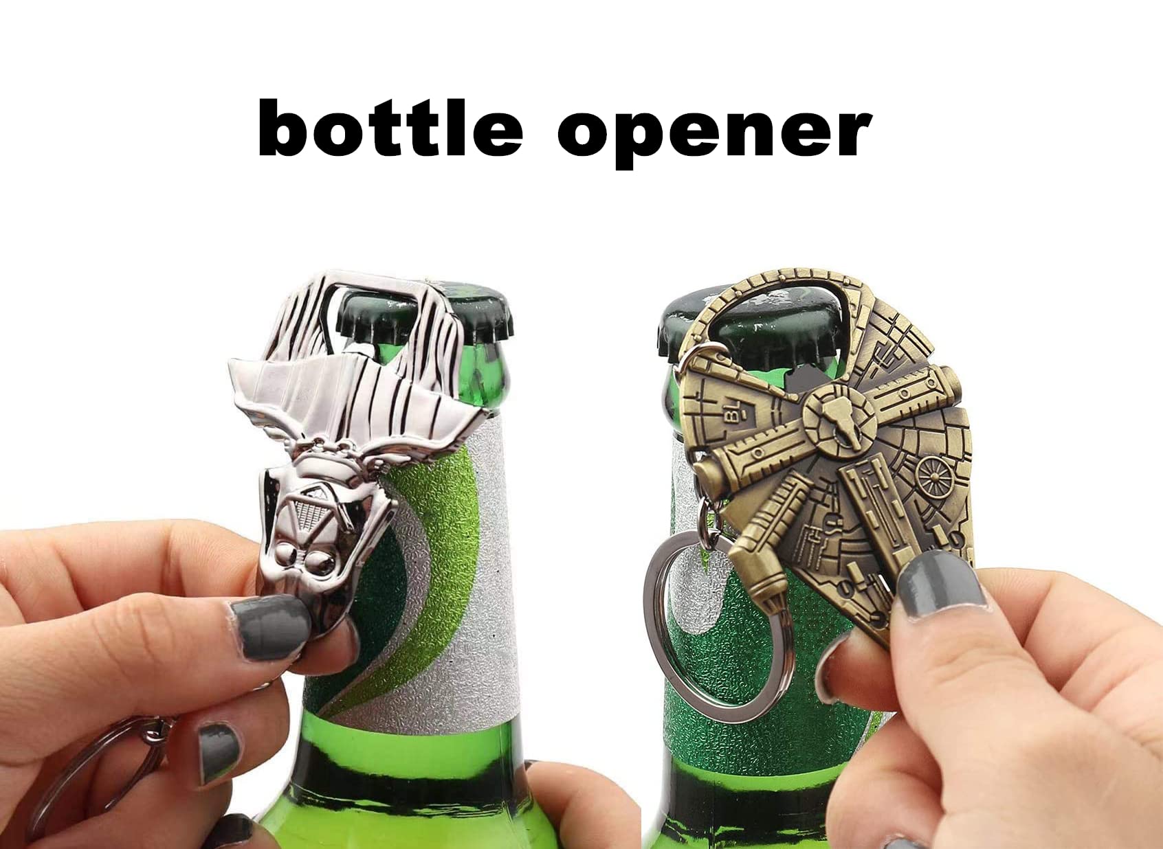 Bottle Opener, Star Wars Keychain, Star Wars Beer Bottle Opener Gifts for Men, Kitchen Accessories for Souvenirs 2PCS