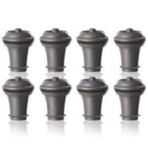 vacu vin wine saver vacuum stoppers - set of 8 - gray - for wine bottles - keep wine fresh for up to a week with airtight seal - compatible with vacu vin wine saver pump