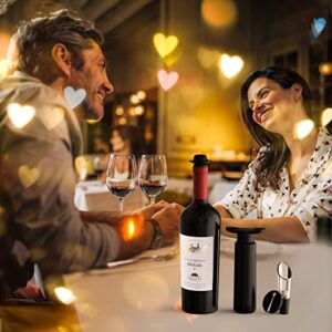 Premium 7-in-1 Wine Gift Set, Includes Wine Saver Pump with 4 Real Vacuum Wine Bottle Stoppers, 1 Foil Cutter, 1 Wine Pourer, Best Gifts for Wine Lovers