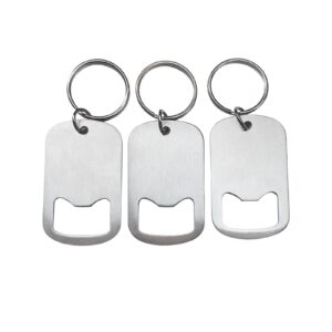 PLWJK 3PCS Stainless Steel Bottle Opener, Keychain Bottle Openers for Men and Women