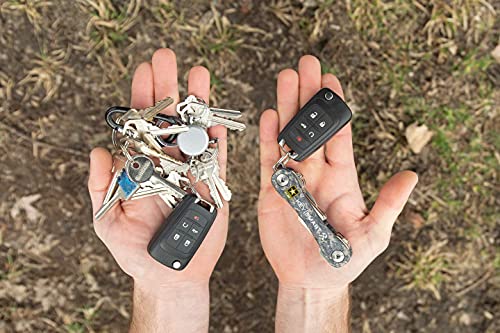 KeySmart Rugged - Multi-Tool Key Holder with Bottle Opener and Pocket Clip (up to 14 Keys, Army)