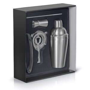 Wyndham House Cocktail Shaker Set for the Home Bar, Great for Martinis, Stainless Steel, 5-Piece