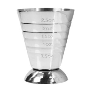 stainless steel measuring cup, 2.5 oz, 75 ml, cocktail jiggers, pack of 1