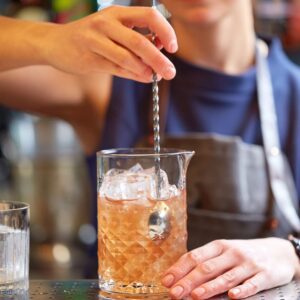 10 Inch Stainless Steel Cocktail Muddler and Mixing Spoon, Home Bar Tool Bartender Set for Cocktails Mojitos Ice Margaritas Mint & Fruit Drinks, Silver, 10x4x1.5 inch