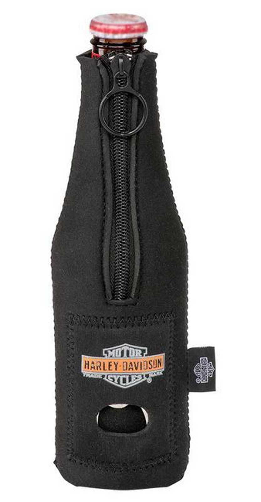 Harley-Davidson Pre-Luxe Neoprene Zippered Bottle Wrap w/Bottle Opener