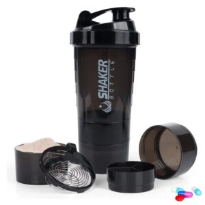 16 oz protein shaker bottle, protein shaker bottle with powder storage, fresh juice blender bottle, water bottle for gym