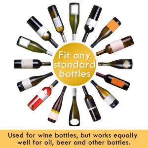 Whaline 8 Pack Funny Silicone Wine Stoppers, Reusable Wine Accessories and Wine Gifts with a Funny Saying for Wine Beer Bottles