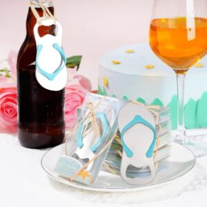 Marrywindix 8 Pack Flip-flop Bottle Openers Special "pop the Top" Slipper Bottle Opener with Gift Wrap for Wedding Summer Party Favors