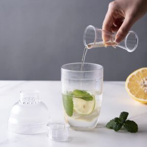Homestia 18 oz Plastic Cocktail Shaker 3-Piece Drink Mixer Boba Tea Shaker W/Jigger