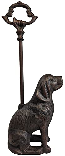 LuLu Decor, Cast Iron Decorative Dog Door Stopper with Rod, 5lbs 1oz