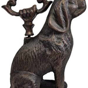 LuLu Decor, Cast Iron Decorative Dog Door Stopper with Rod, 5lbs 1oz