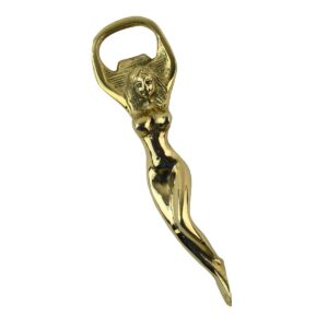 treasure gurus vintage style brass naked lady girl beer bottle top soda cap opener bar pub decor